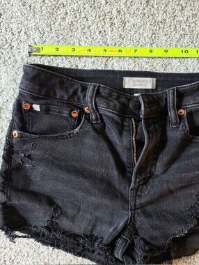 American Eagle Black Distressed Women’s Denim Shorts